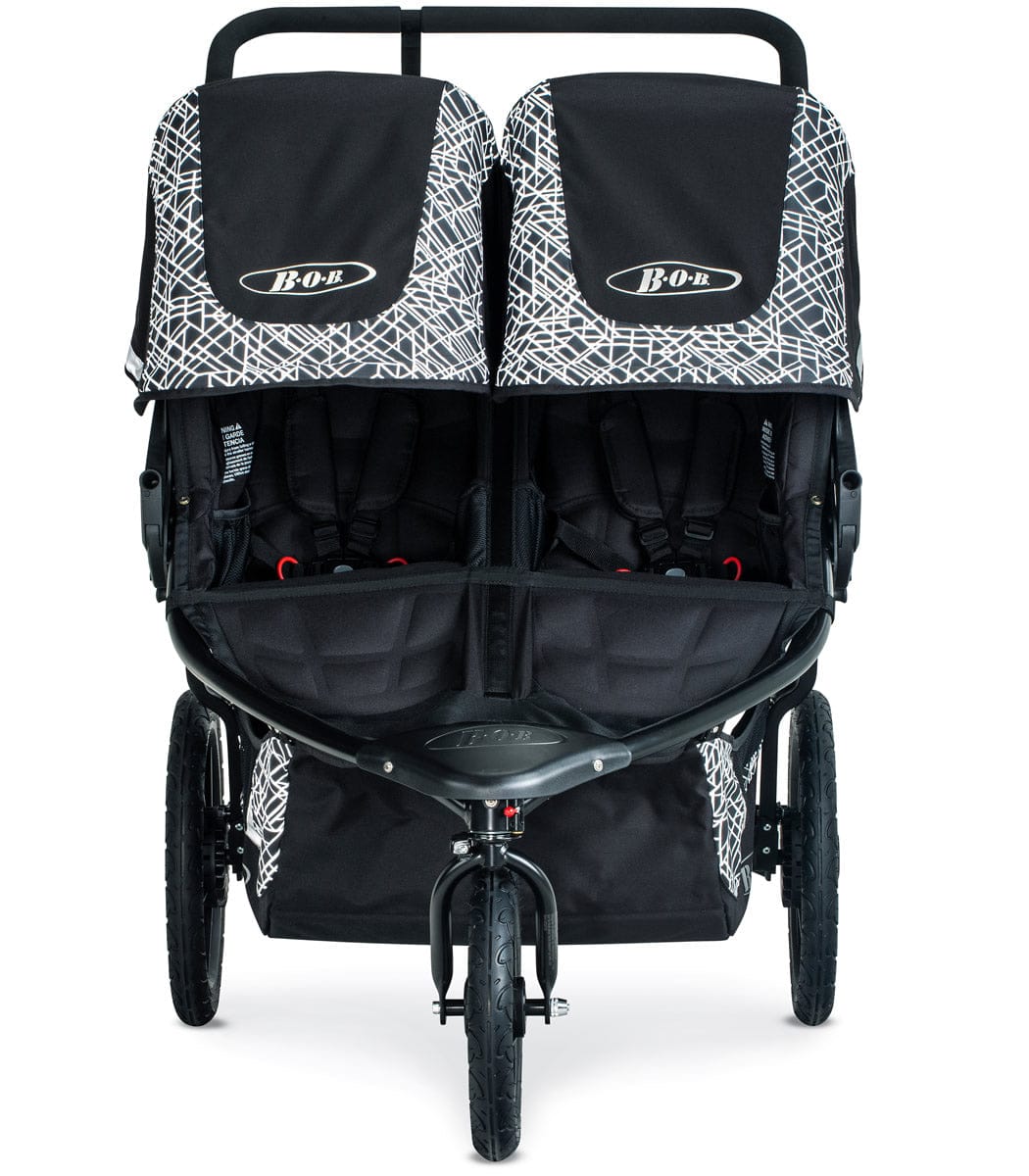 BOB 2019 Revolution Flex 3.0 Duallie Double Jogging Stroller - Lunar Black