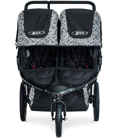 BOB 2019 Revolution Flex 3.0 Duallie Double Jogging Stroller - Lunar Black
