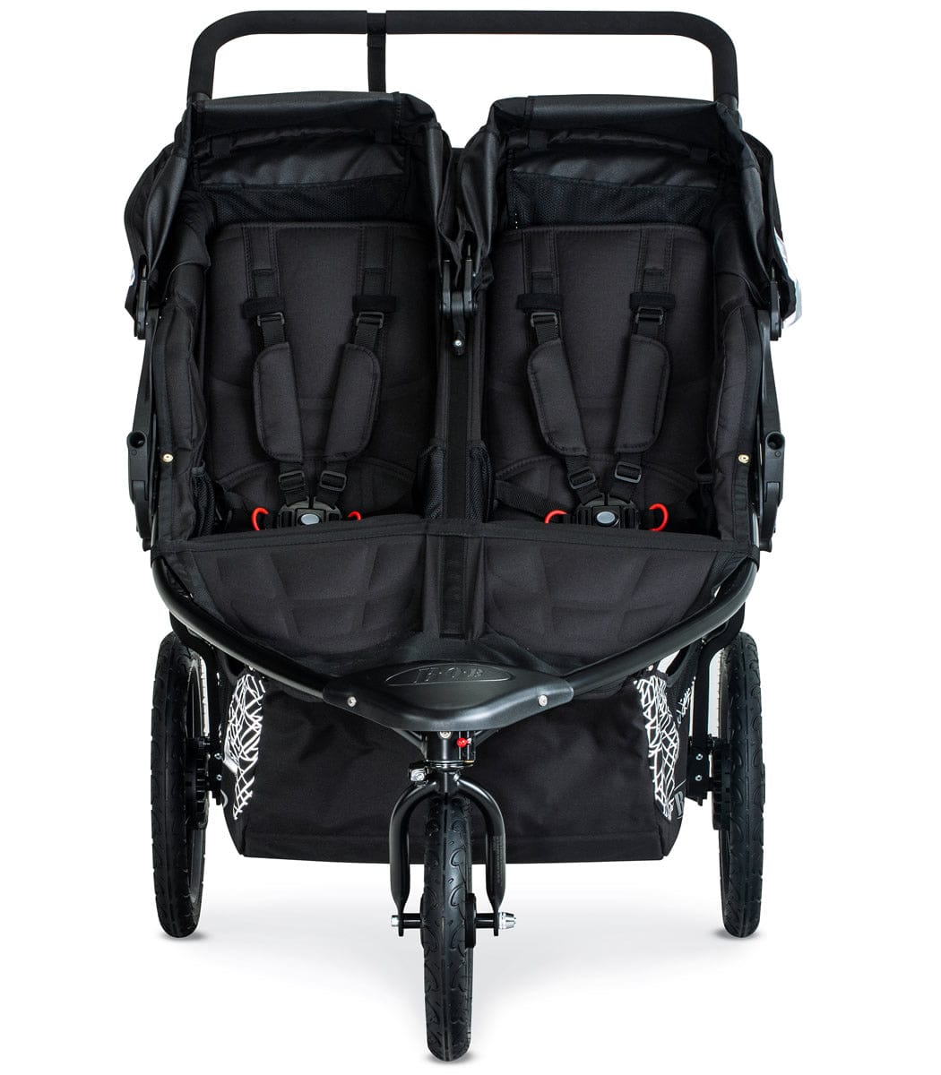 BOB 2019 Revolution Flex 3.0 Duallie Double Jogging Stroller - Lunar Black