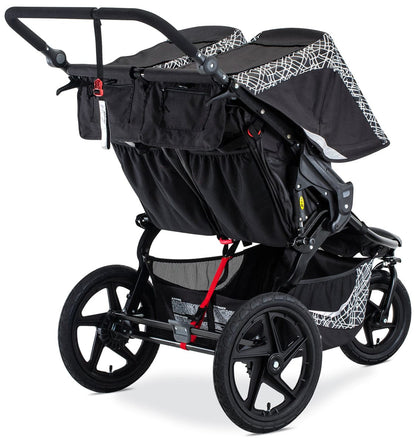 BOB 2019 Revolution Flex 3.0 Duallie Double Jogging Stroller - Lunar Black