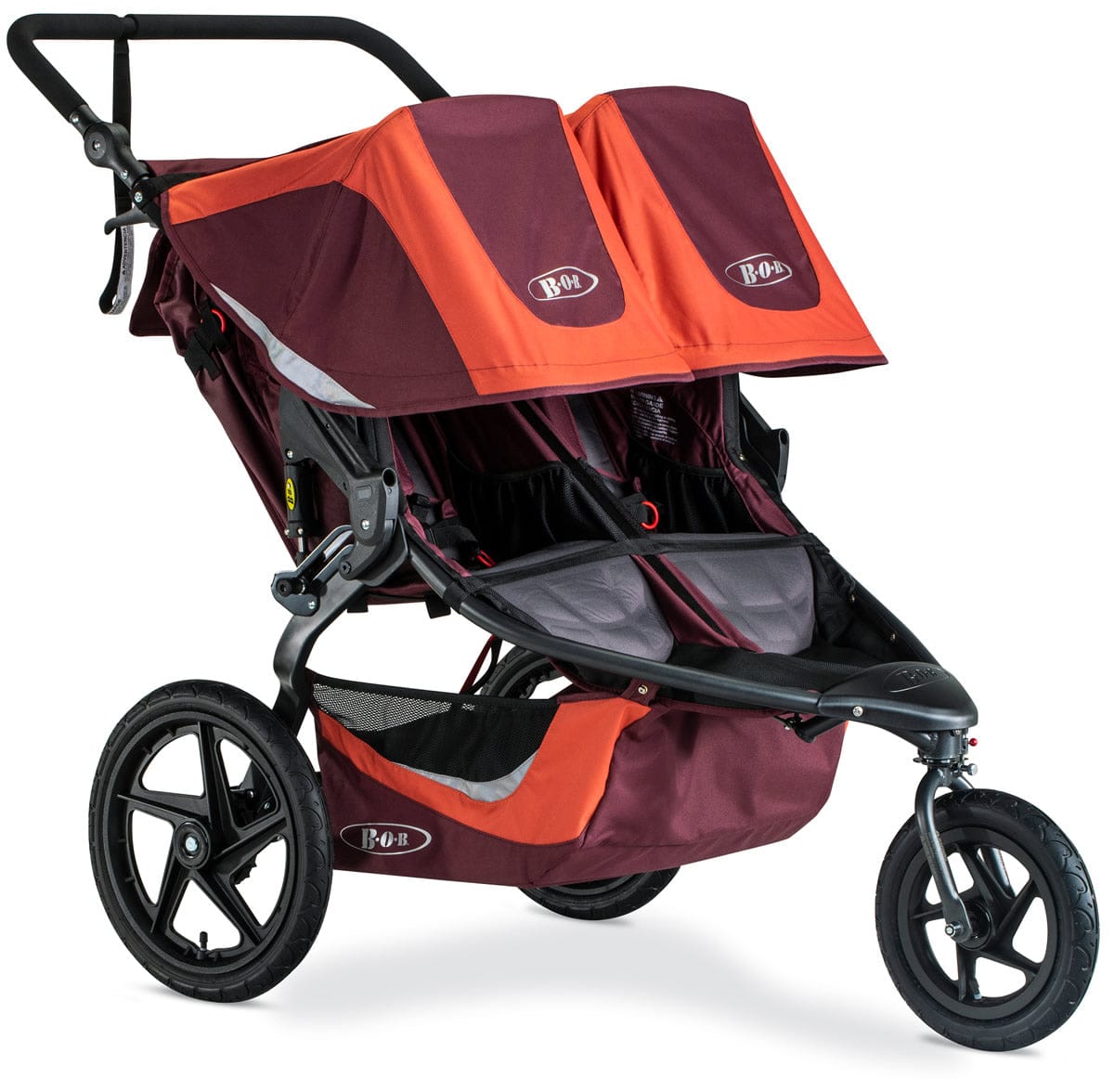 BOB 2019 Revolution Flex 3.0 Duallie Double Jogging Stroller - Sedona Orange
