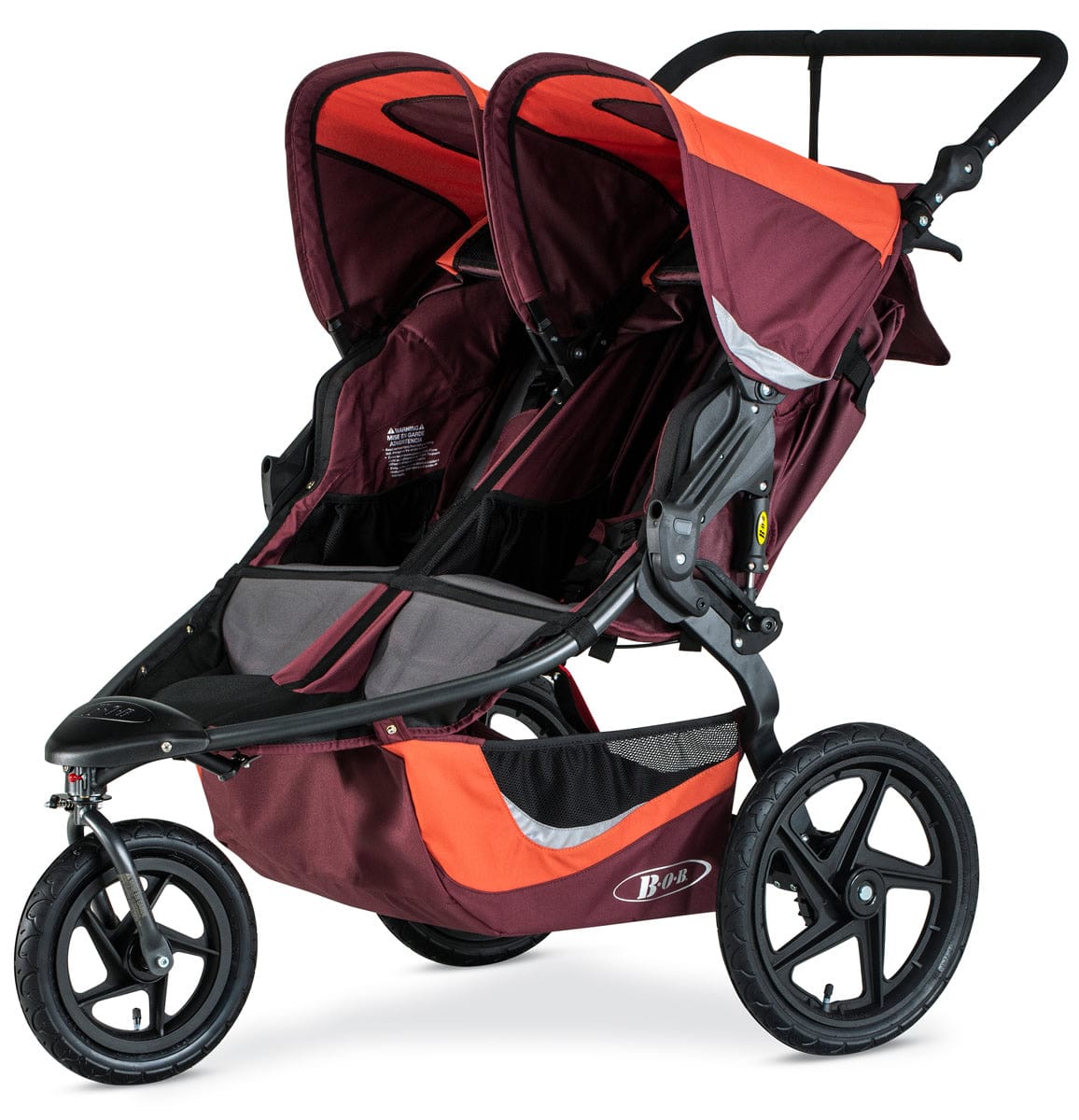 BOB 2019 Revolution Flex 3.0 Duallie Double Jogging Stroller - Sedona Orange