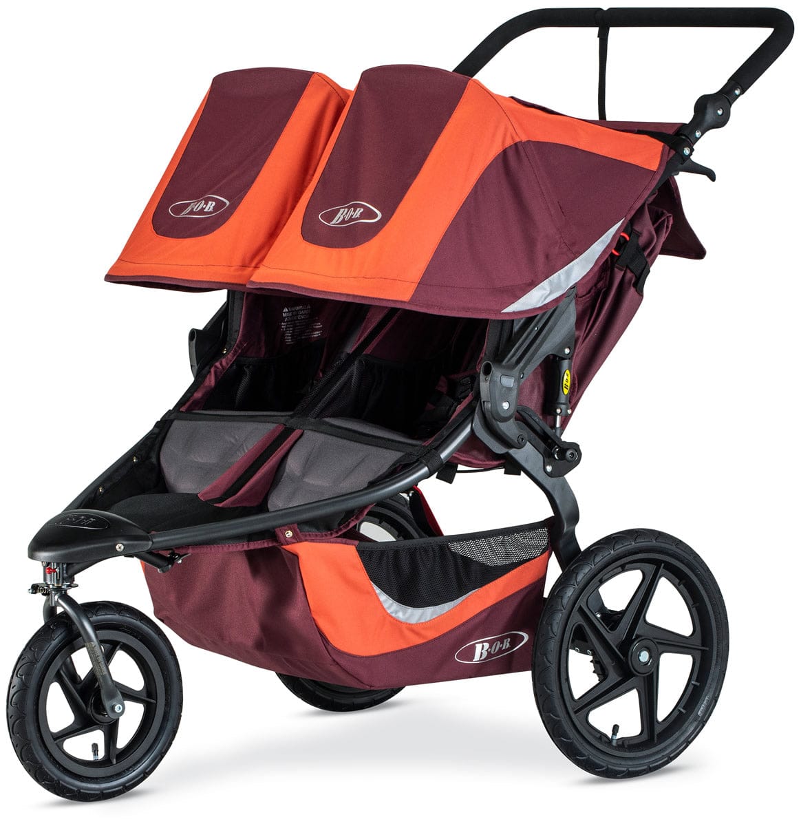 BOB 2019 Revolution Flex 3.0 Duallie Double Jogging Stroller - Sedona Orange
