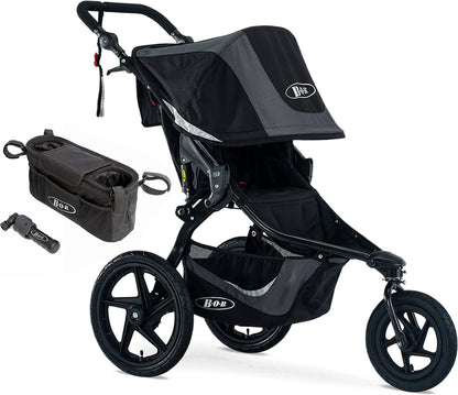 BOB Revolution Flex 3.0 Single Jogging Stroller Bundle - Graphite