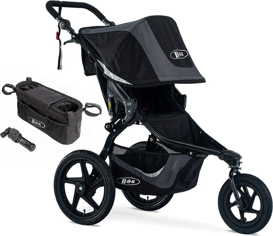 BOB Revolution Flex 3.0 Single Jogging Stroller Bundle - Graphite
