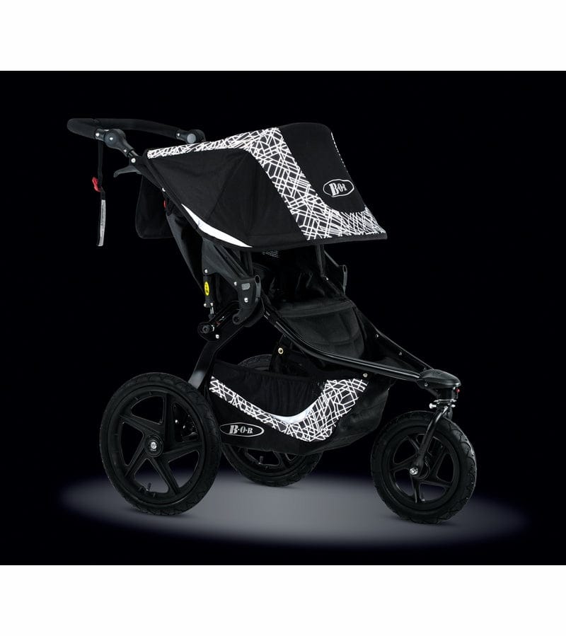 BOB Revolution Flex 3.0 Single Jogging Stroller Bundle - Lunar Black