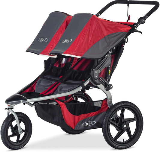 BOB 2017 / 2018 Revolution Flex 2.0 Duallie Double Jogging Stroller - Red