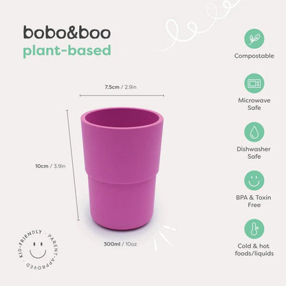 bobo&boo Plant-based 3 Pack Of Cups (10oz) - Tropical - PLA3CUPTR