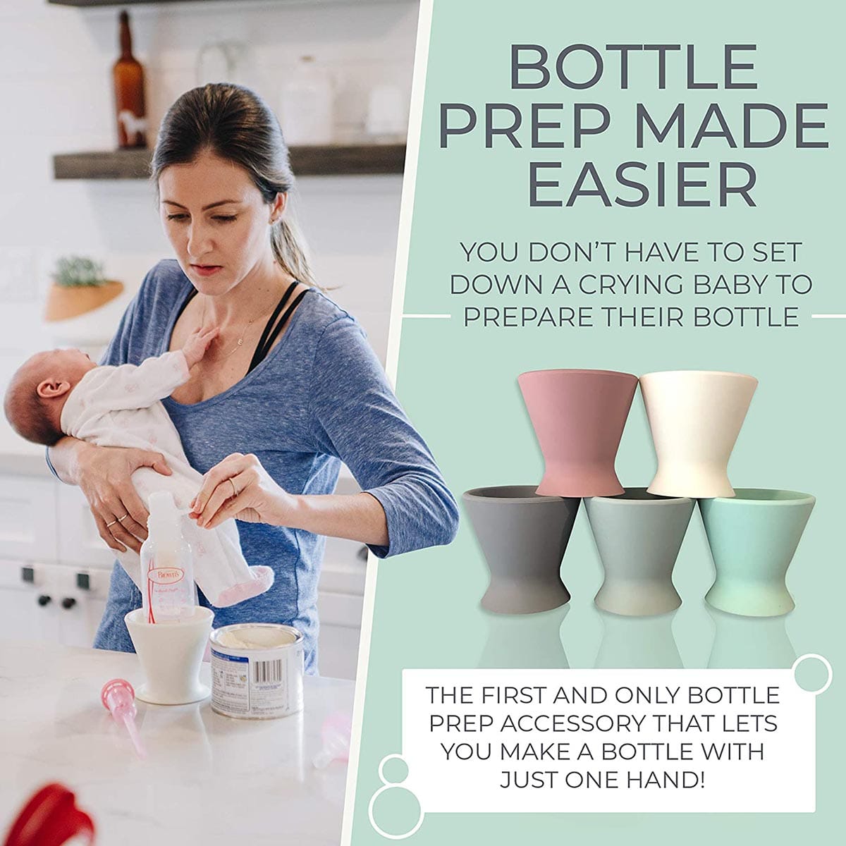 Bokee The Bokee Baby Bottle Holder - Soft White - 759170066919