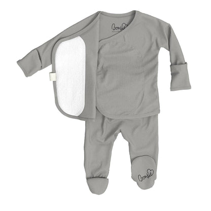 Bonsie Footie - Fog, Newborn