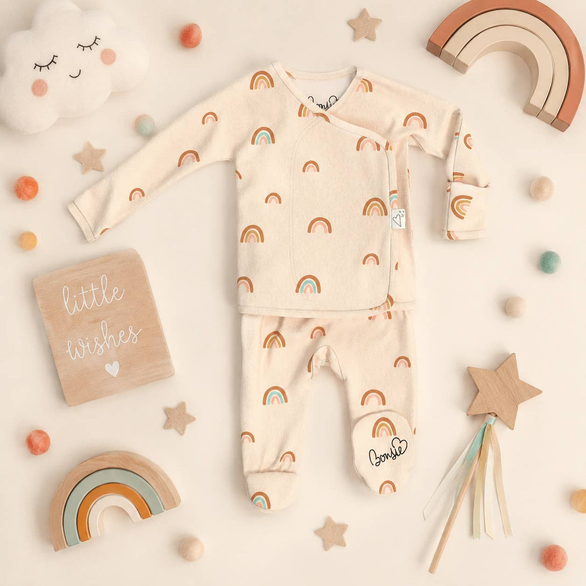 Bonsie Footie - Little Wishes, Newborn