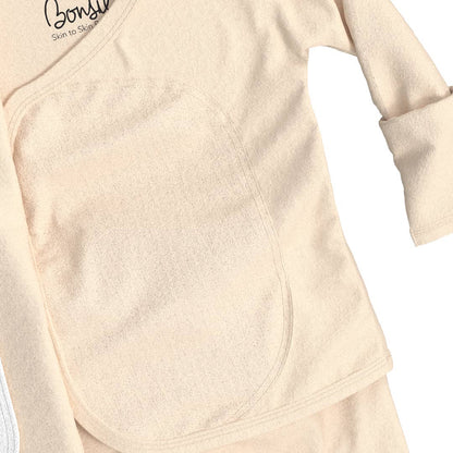 Bonsie Footie - Oat, Newborn