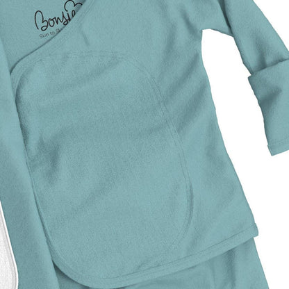 Teal Bonsie Skin to Skin Babywear wrap top