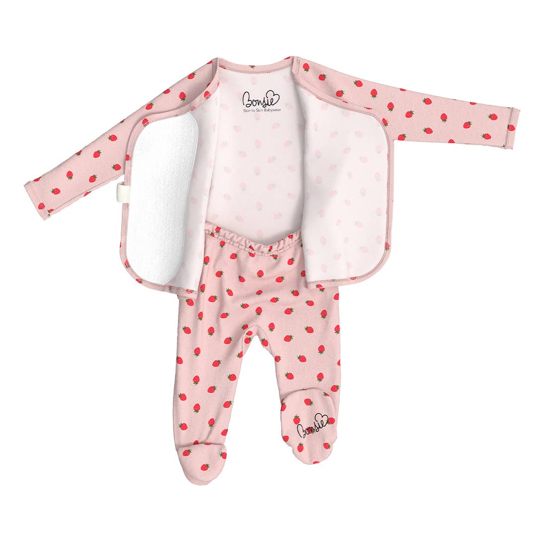 Bonsie Footie - Strawberries, Newborn