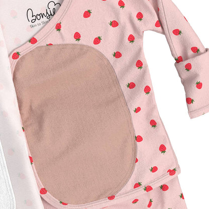Bonsie Footie - Strawberries, Newborn