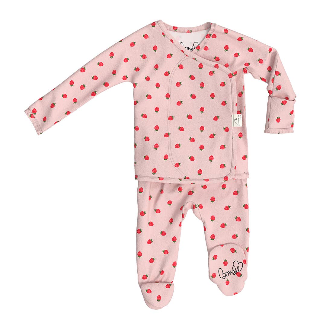 Bonsie Footie - Strawberries, Newborn