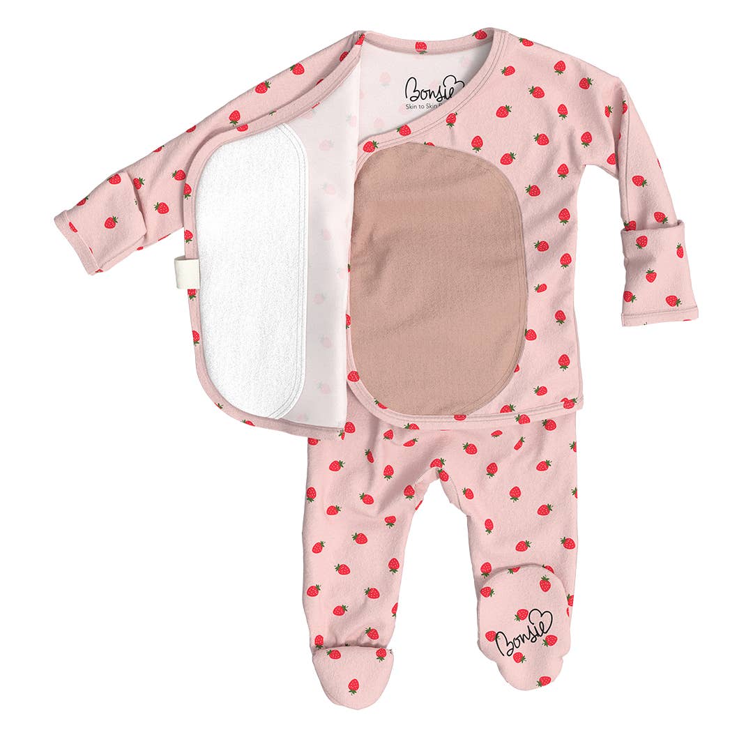 Bonsie Footie - Strawberries, Newborn