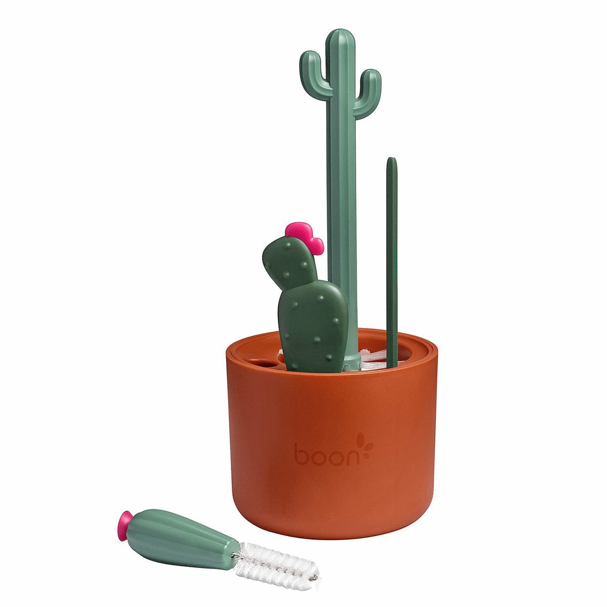 Boon CACTI Bottle Cleaning Brush Set - White - B11326