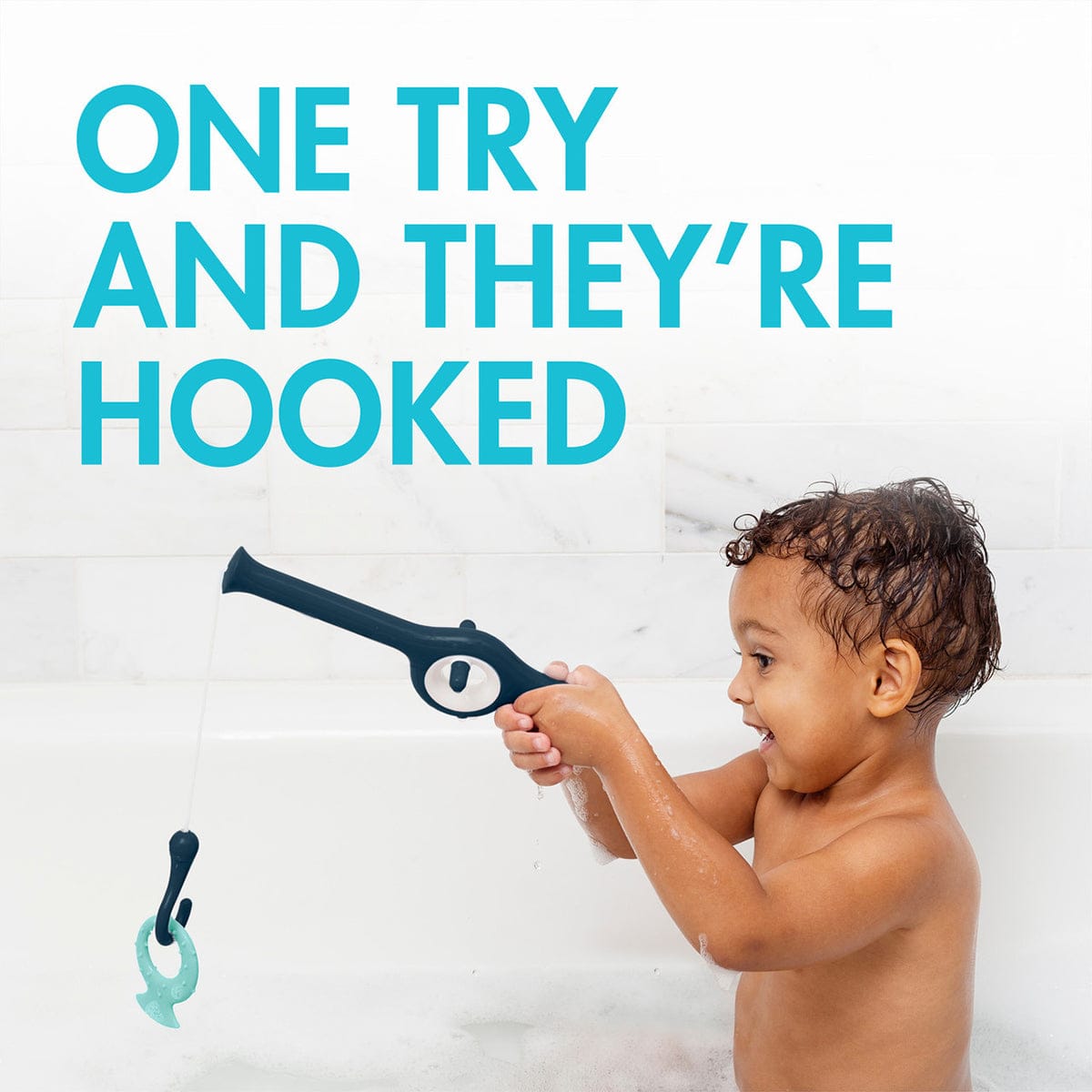 Boon CAST Fishing Pole Bath Toy - Navy - B11373