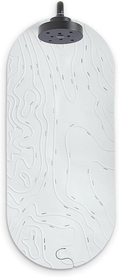 Boon GRIFFLE Textured Non Slip Baby Bath Tub Mat - Gray - B11211