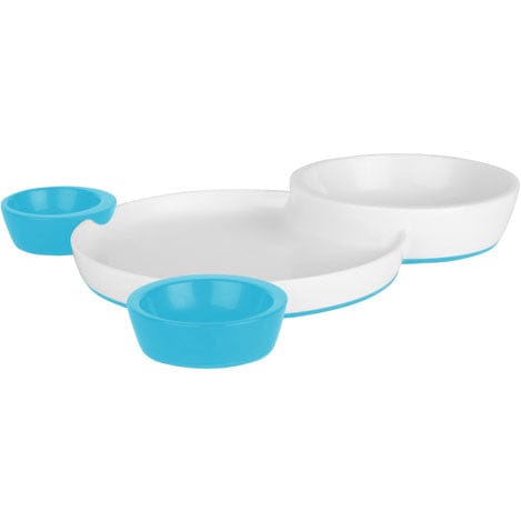 Boon Groovy, Interlocking Plate and Bowl Set - Blue