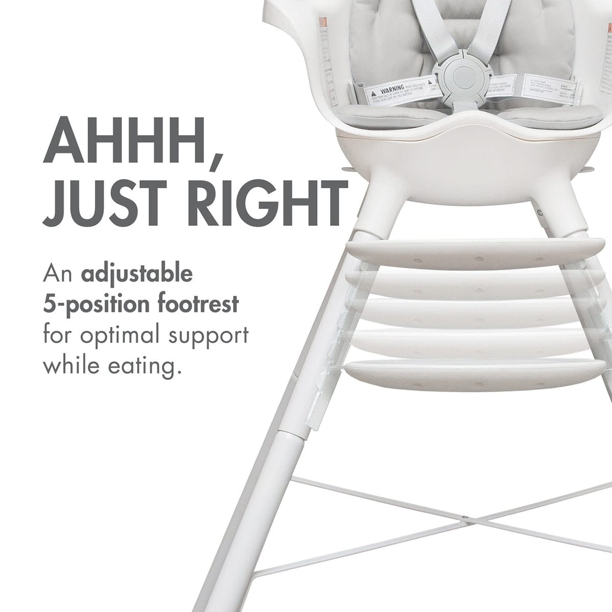 Boon GRUB Dishwasher-Safe Adjustable Baby High Chair - Charcoal - B11453