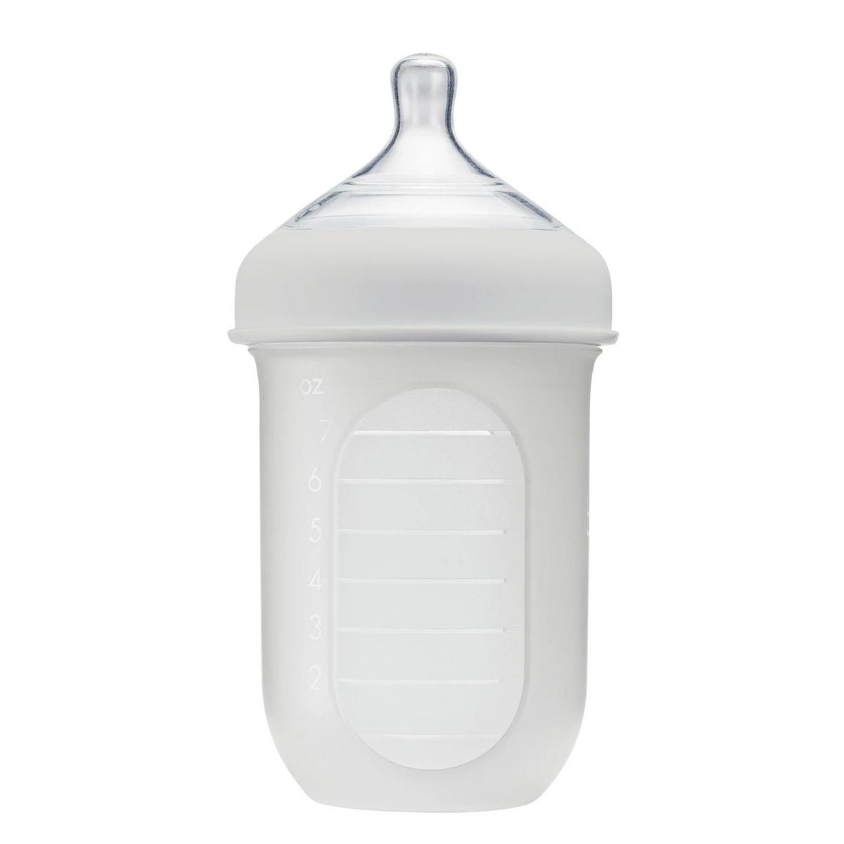 Boon NURSH 8 oz Collapsible Silicone Pouch Bottle - Light Gray