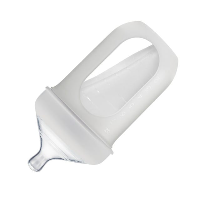 Boon NURSH 8 oz Collapsible Silicone Pouch Bottle - Light Gray