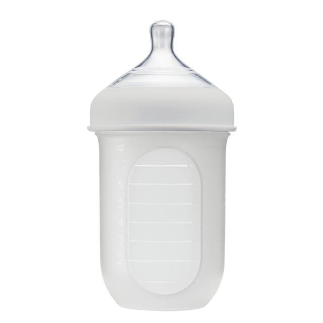 Boon NURSH 8 oz Collapsible Silicone Pouch Bottle - Light Gray