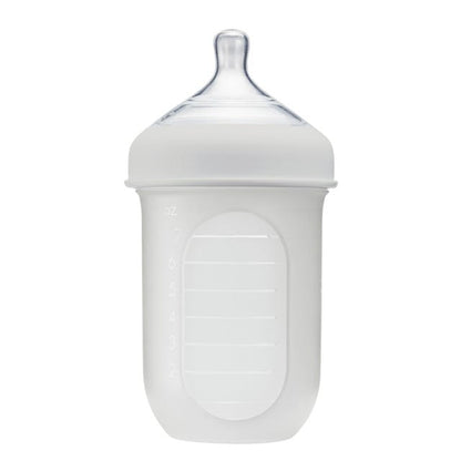 Boon NURSH 8 oz Collapsible Silicone Pouch Bottle - Light Gray