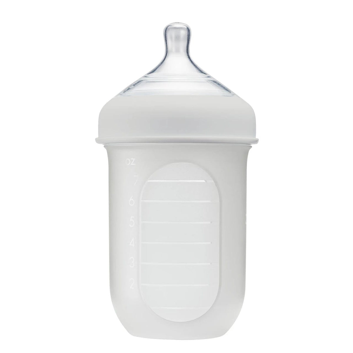 Boon NURSH 8 oz Collapsible Silicone Pouch Bottle - Light Gray