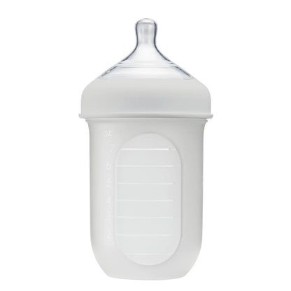Boon NURSH 8 oz Collapsible Silicone Pouch Bottle - Light Gray