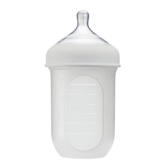 Boon NURSH 8 oz Collapsible Silicone Pouch Bottle - Light Gray