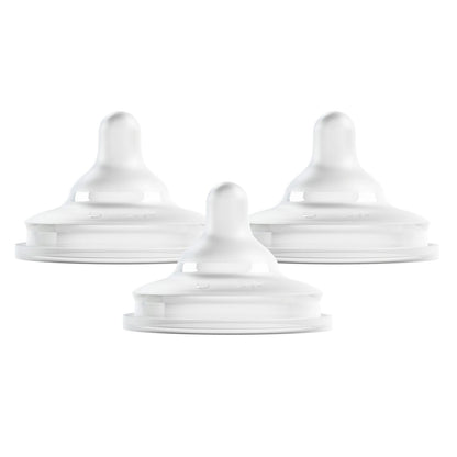 Boon NURSH CURVE Silicone Bottle Nipples 3-Pack - Medium Flow