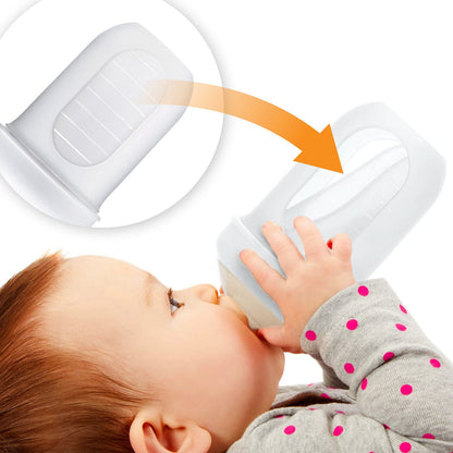 Boon NURSH Silicone Pouch Bottle, 4OZ - Light Gray - B11346