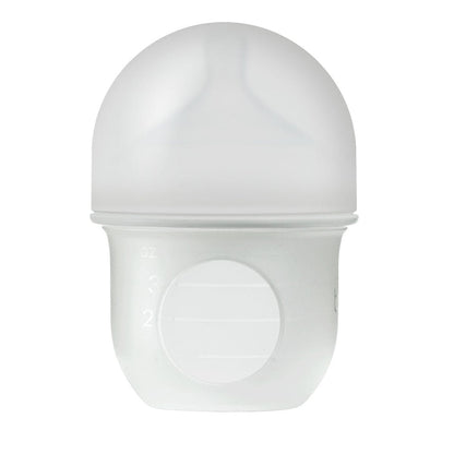 Boon NURSH Silicone Pouch Bottle, 4OZ - Light Gray - B11346