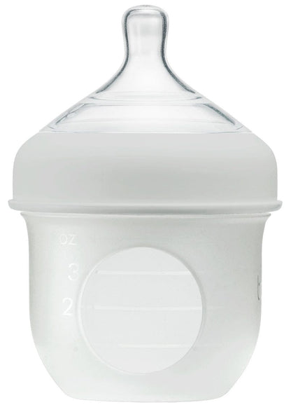 Boon NURSH Silicone Pouch Bottle, 4OZ - Light Gray - B11346