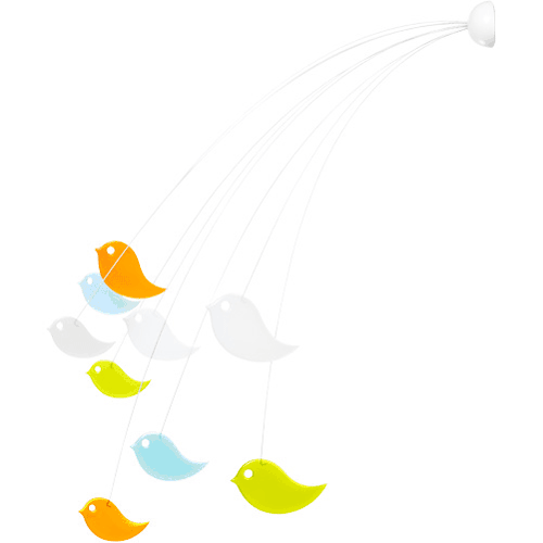 Boon Peep Wall Mounted Bird Mobile in Multicolor - 1611