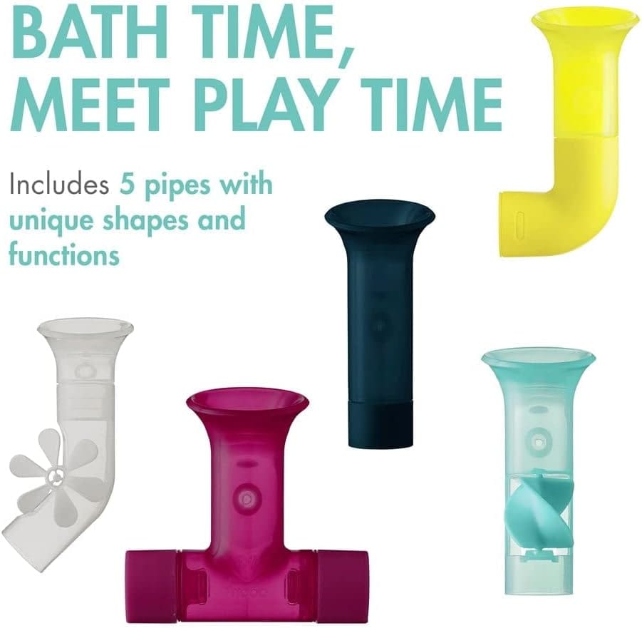 Boon PIPES Building Bath Toy Set - Plum / Multi - B11379A1