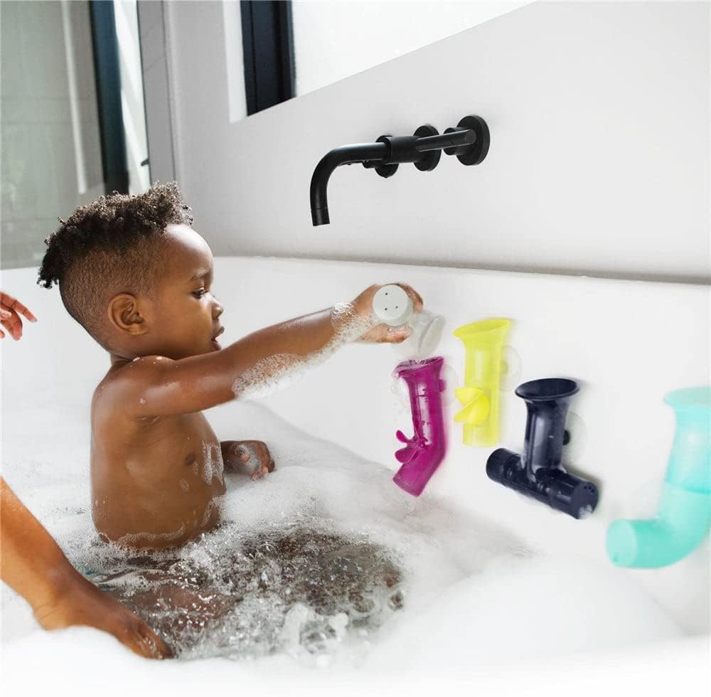 Boon PIPES Building Bath Toy Set - Plum / Multi - B11379A1