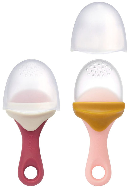 Boon PULP Silicone Feeder 2-pack - Mauve / Pink - B11418