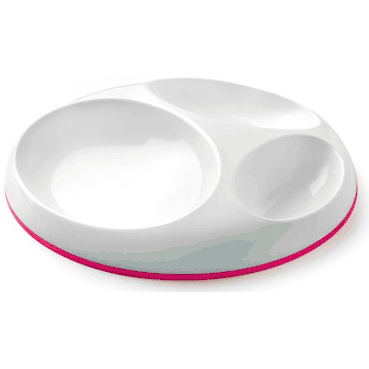 Boon Saucer Stay-put Divided Plate Pink - 385