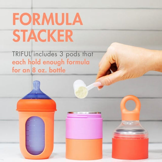 Boon TRIFUL Stainless Steel Formula Stacker with Funnel - Blue