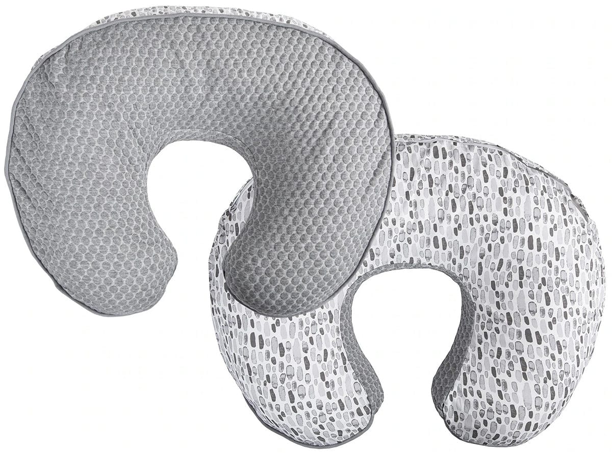 Boppy Luxe Original Feeding & Infant Support Pillow - Gray Brushstrokes Pennydot - 56424020490