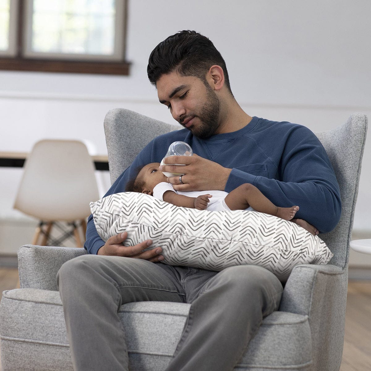 Boppy Original Feeding & Infant Support Pillow - Gray Cable Stitches - 56039020490