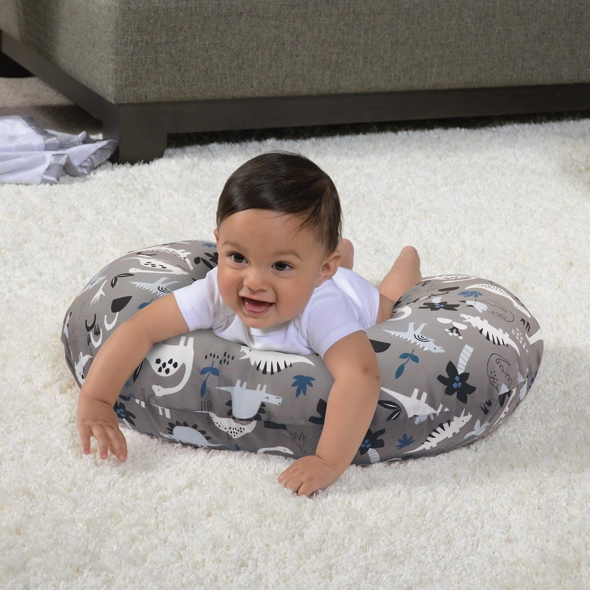 Boppy Original Feeding & Infant Support Pillow - Gray Dinosaurs - 56030020490