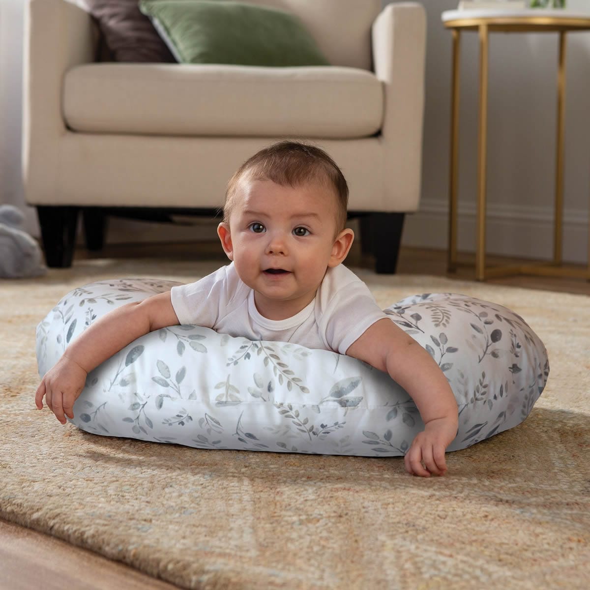 Boppy Original Feeding & Infant Support Pillow - Gray Taupe Leaves - 56029020490