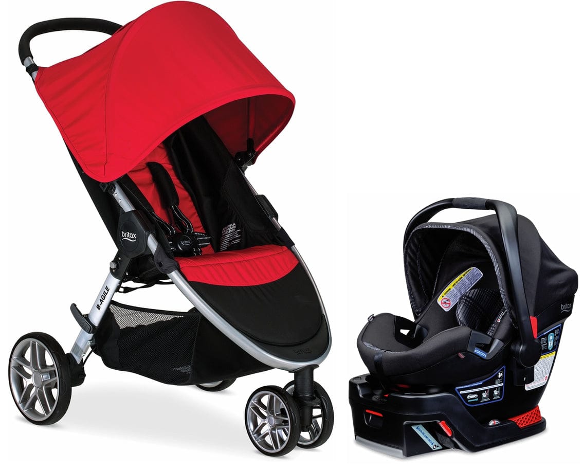 Britax B-Agile 3 & B-Safe 35 Elite Travel System - Red / Domino