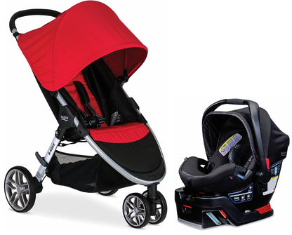 Britax B-Agile 3 & B-Safe 35 Elite Travel System - Red / Domino