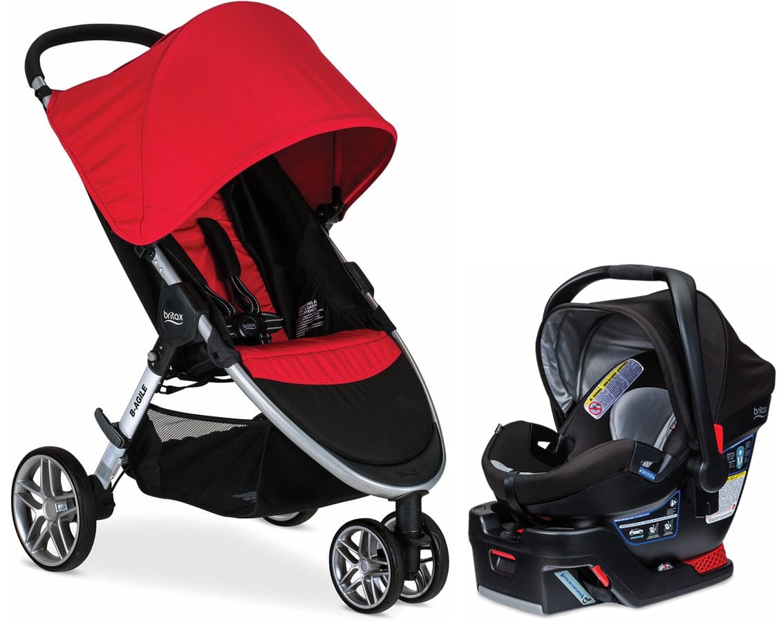 Britax B-Agile 3 & B-Safe 35 Elite Travel System - Red / Prescott